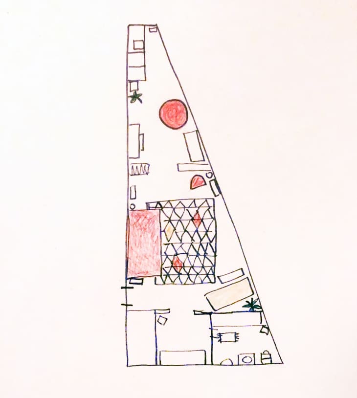 Image showcasing 460-Square-Foot Triangle-Shaped Chicago Studio Apartment Photos ...